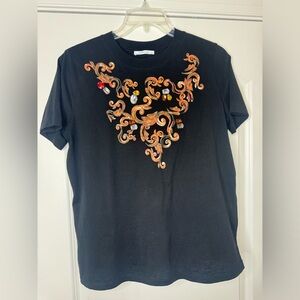 ZARA short sleeve tee shirt with stones